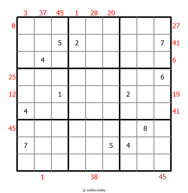 X Sums Sudoku