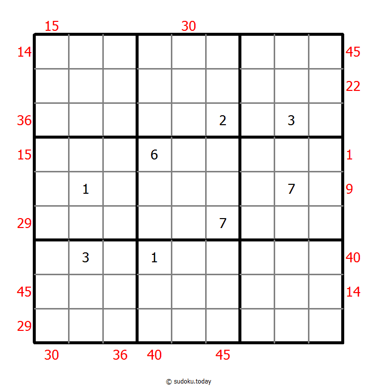 X Sums Sudoku