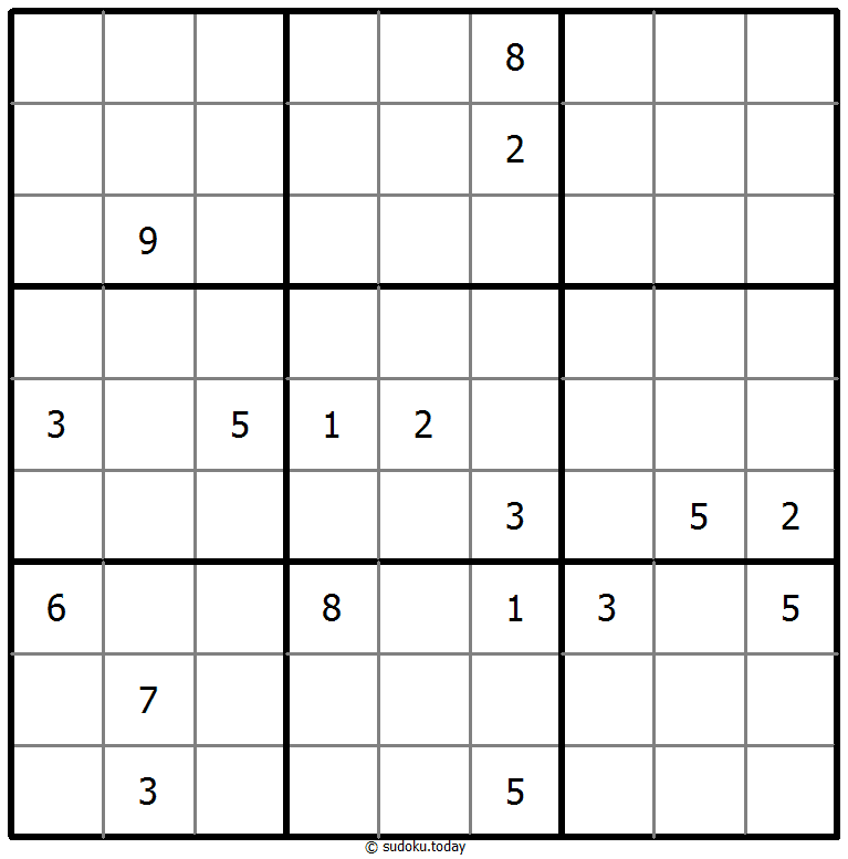 Sudoku Sans Cinq exemple de puzzle