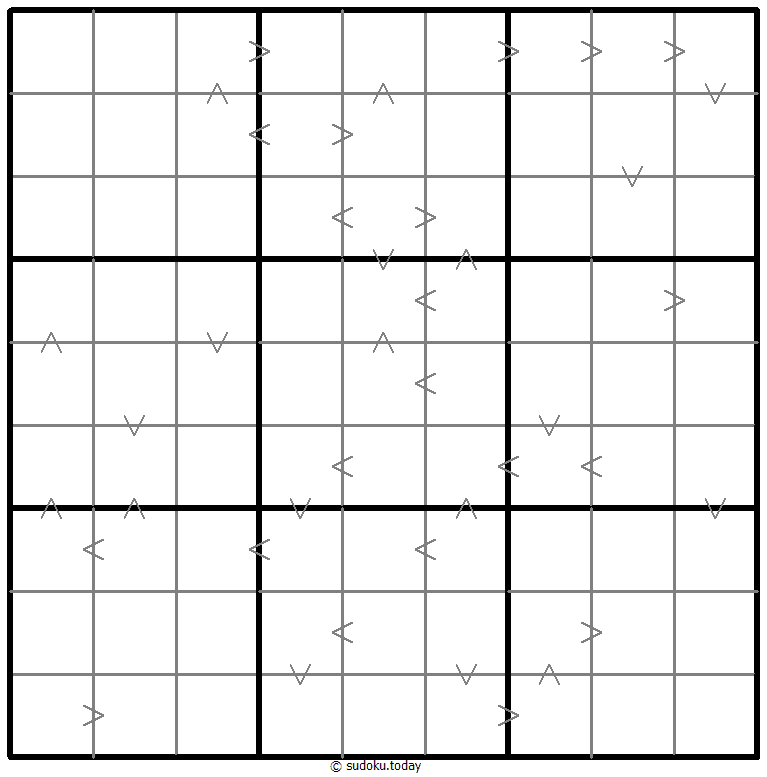 Greater Than Kropki Sudoku 04 January 2026