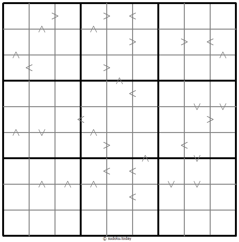 Greater Than Kropki Sudoku 31 December 2025