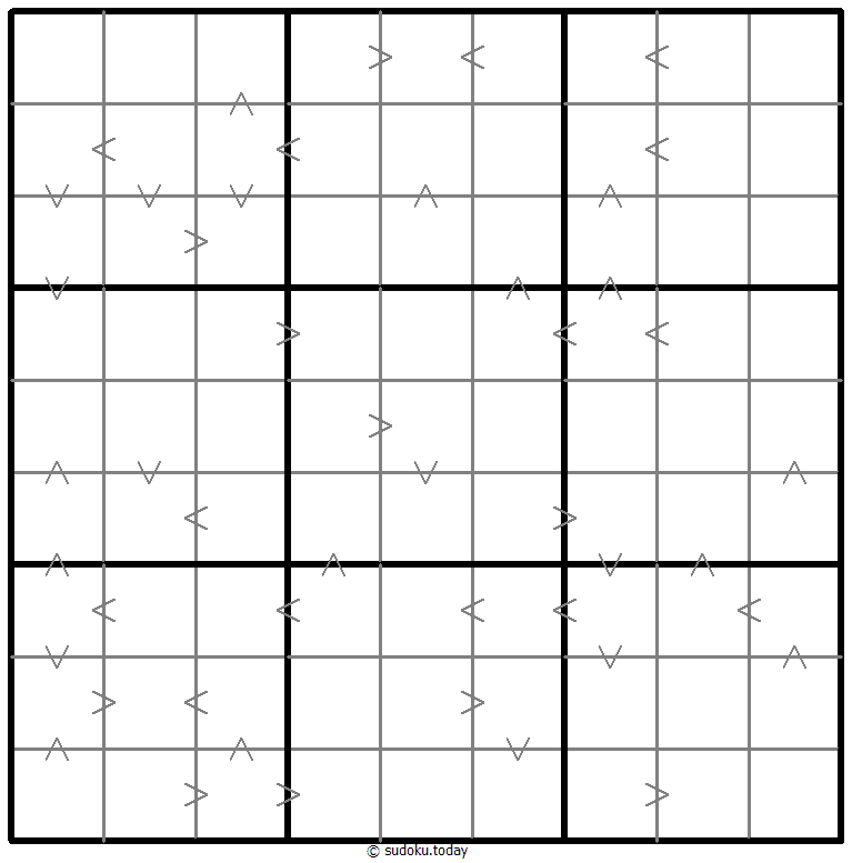 Greater Than Kropki Sudoku 16 December 2025