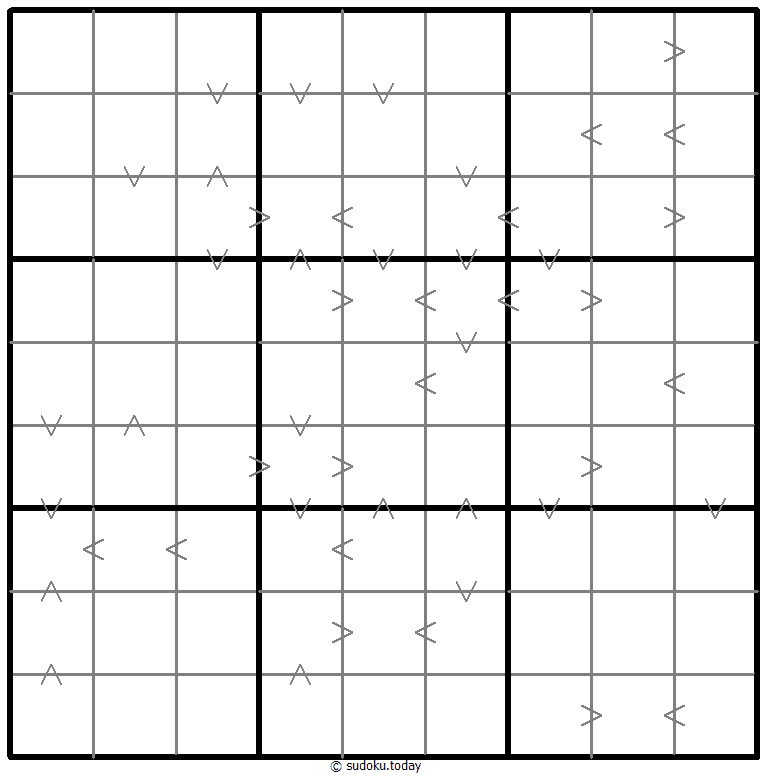Greater Than Kropki Sudoku