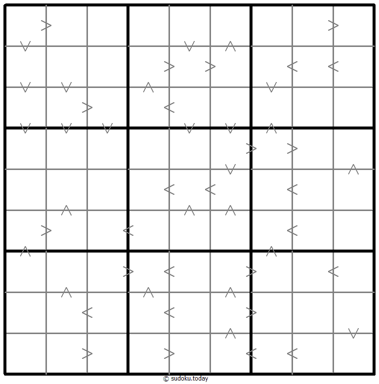 Greater Than Kropki Sudoku