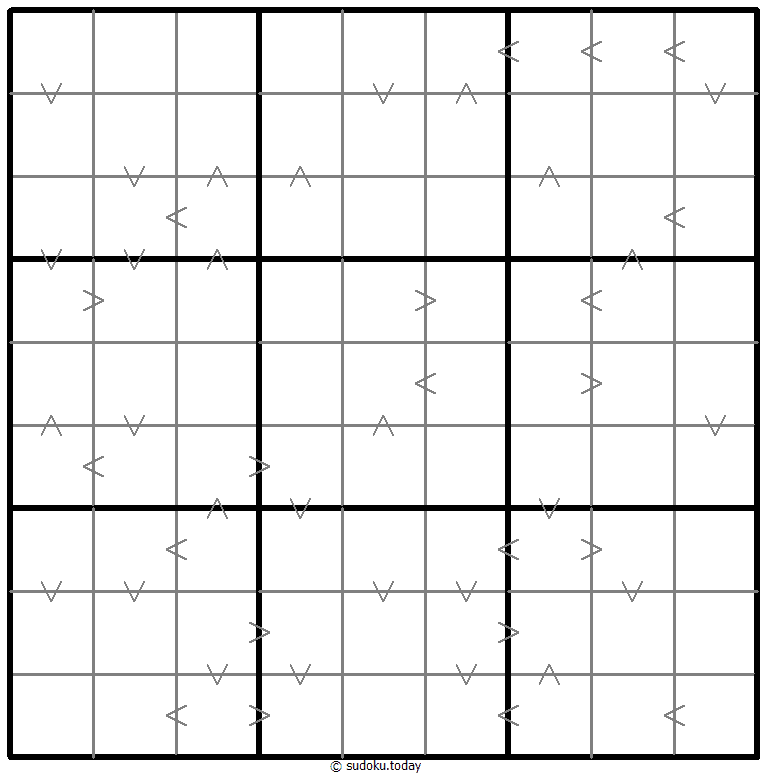 Greater Than Kropki Sudoku 28 December 2025