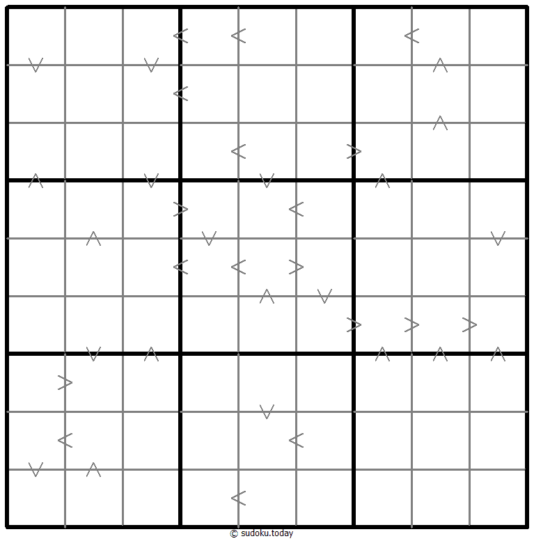 Greater Than Kropki Sudoku 28-April-2021