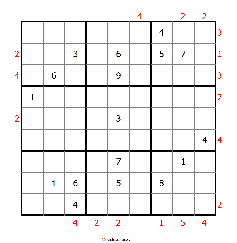 Skyscrapers Sudoku 15-January-2022