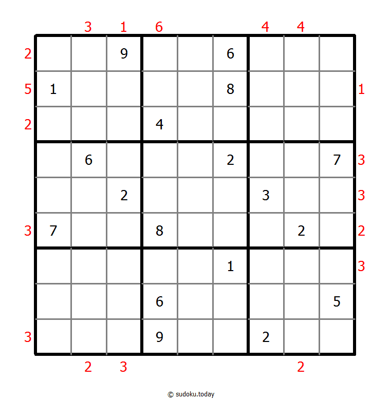 Skyscrapers Sudoku 3-February-2022