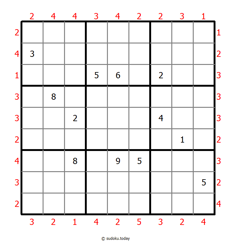 Skyscrapers Sudoku 17-July-2021