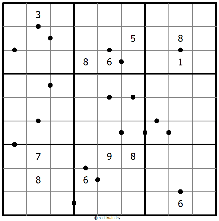 Sudoku Carré Parfait exemple de puzzle