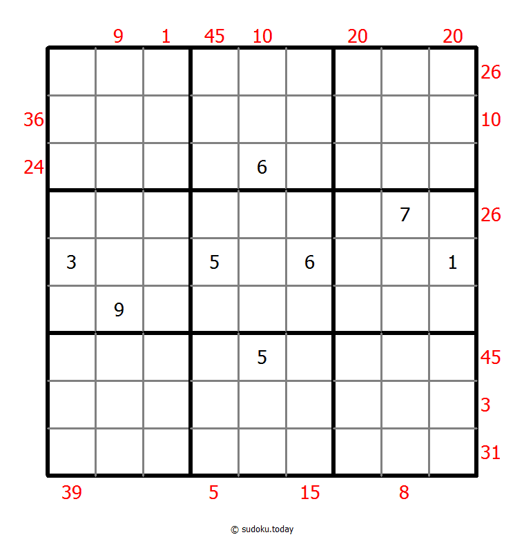 X Sums Sudoku