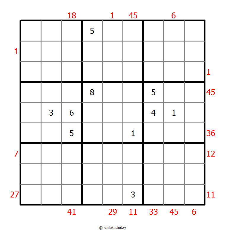 X Sums Sudoku
