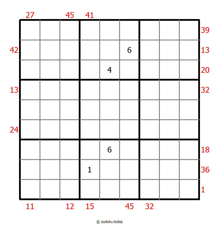 X Sums Sudoku 27-June-2021