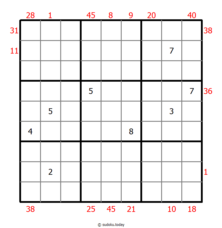 X Sums Sudoku