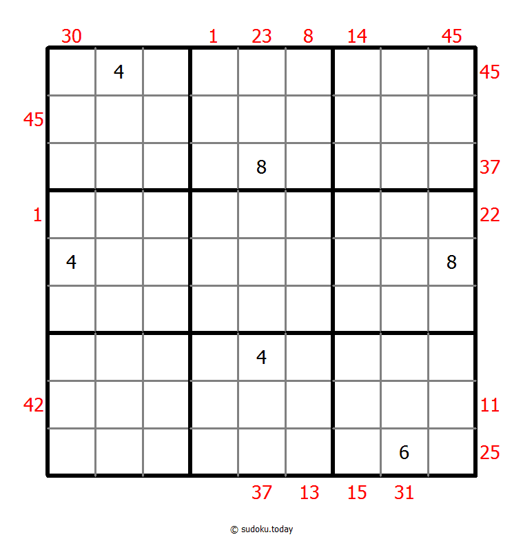 X Sums Sudoku
