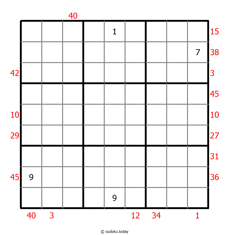 X Sums Sudoku
