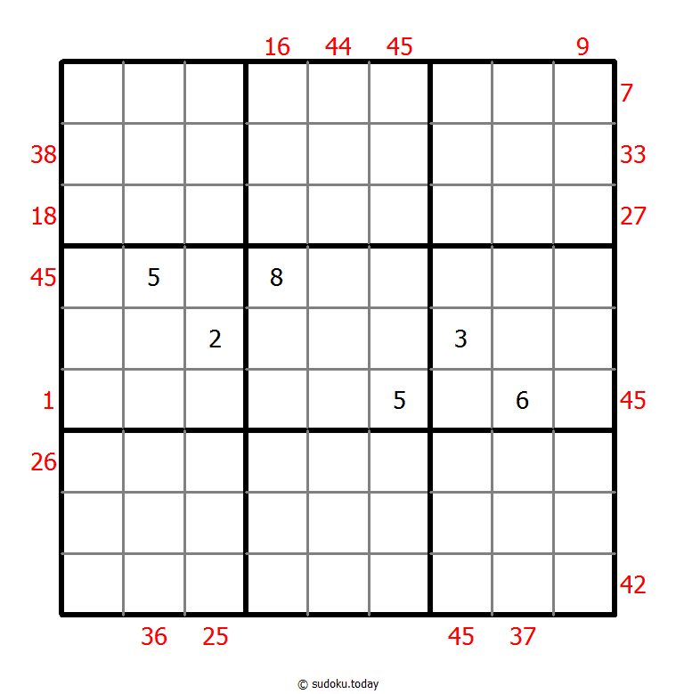 Sudoku Tổng X số đầu