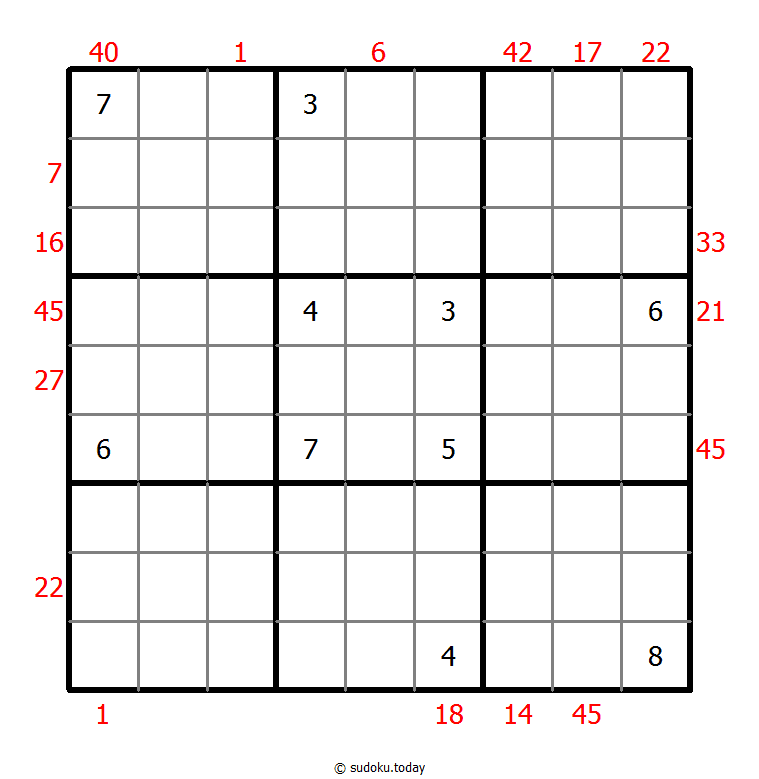 X Sums Sudoku