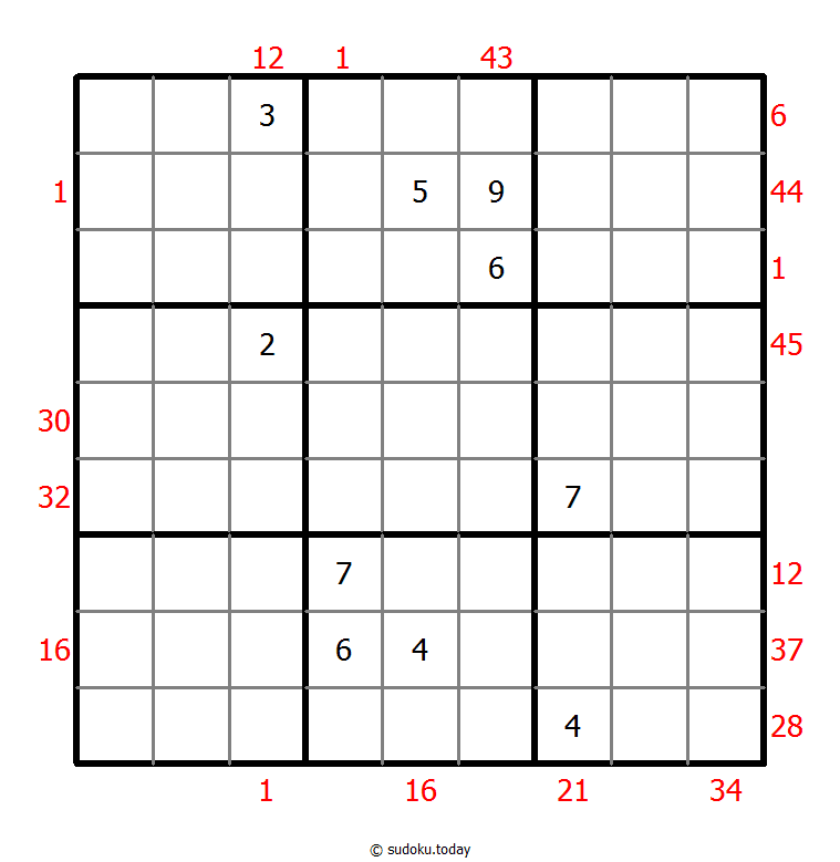 X Sums Sudoku