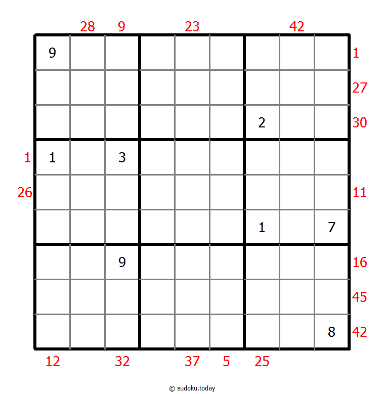 X Sums Sudoku