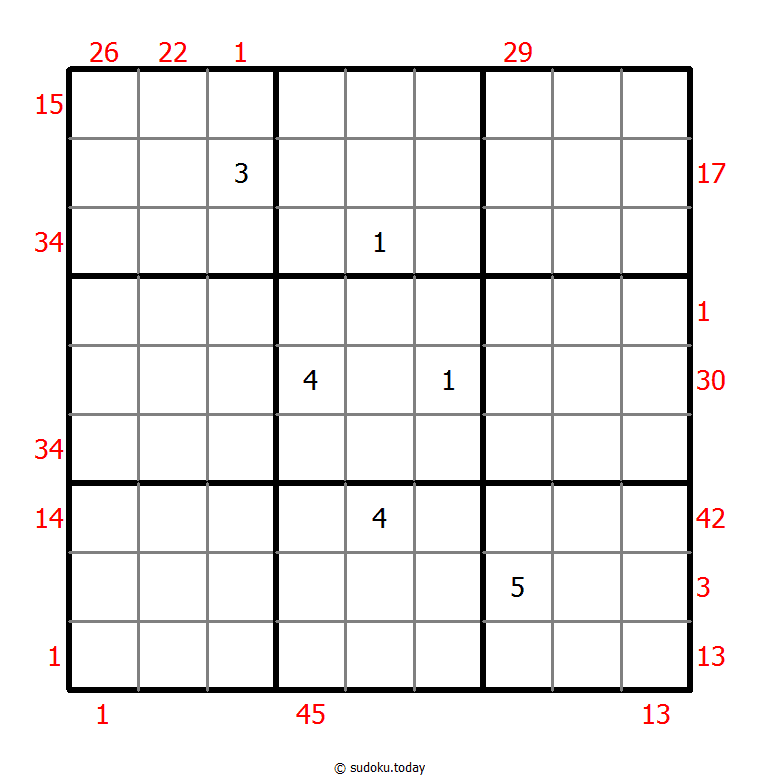 X Sums Sudoku