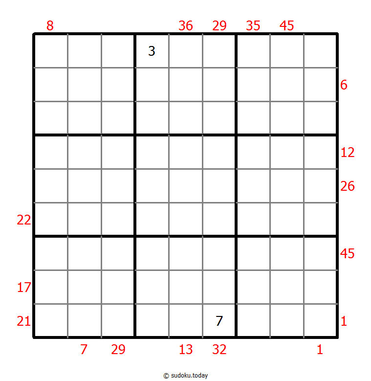 X Sums Sudoku