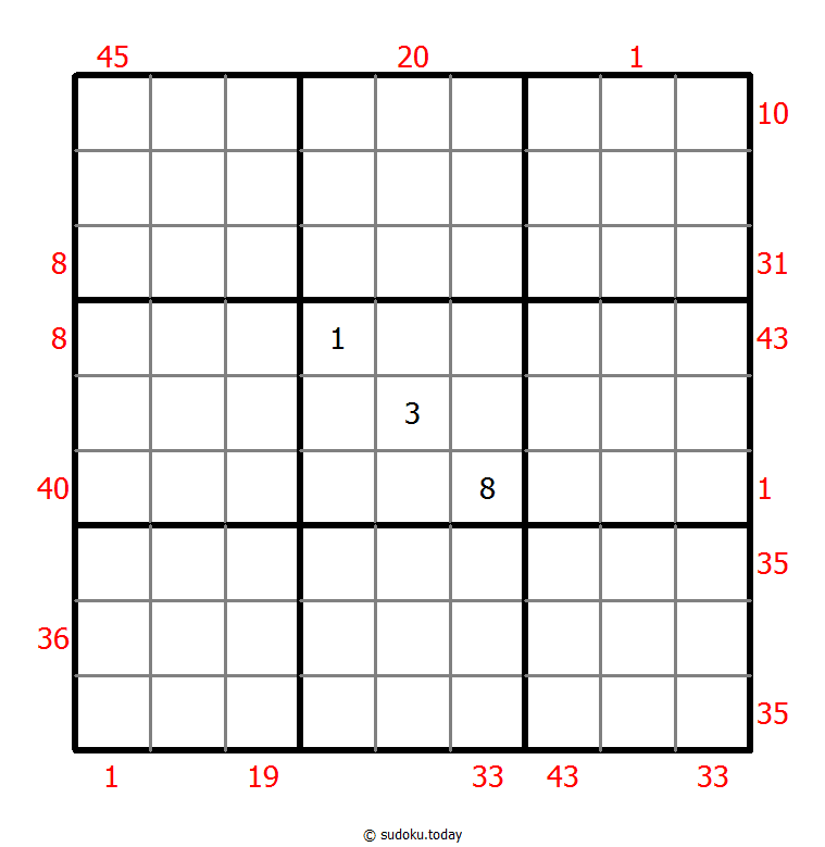 X Sums Sudoku