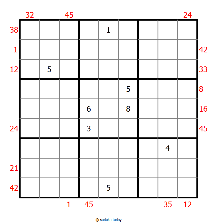 X Sums Sudoku