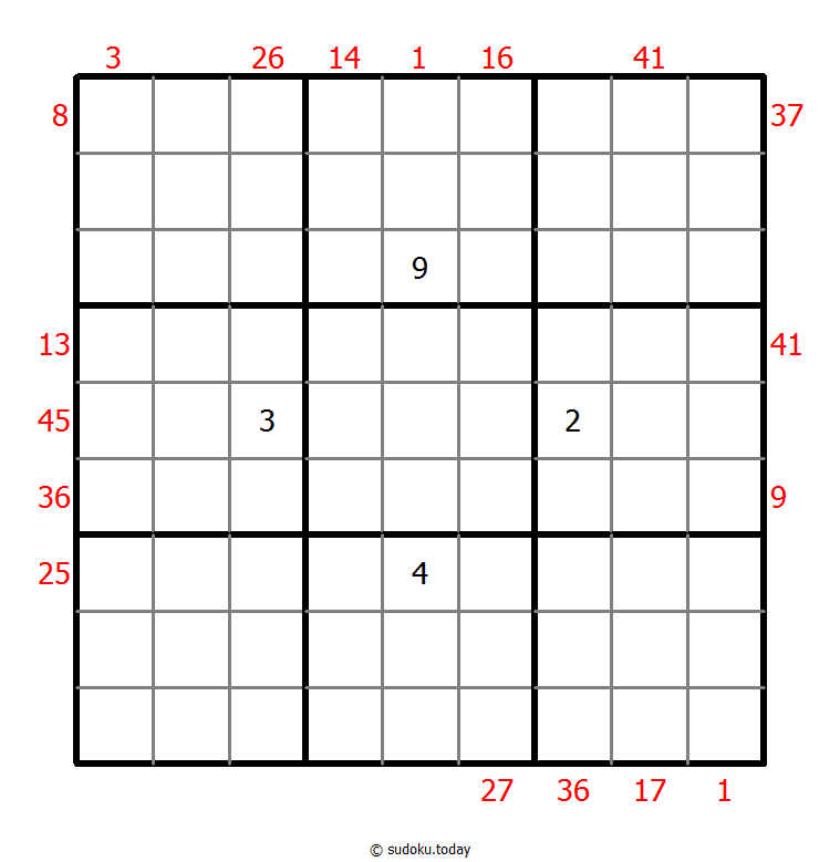 X Sums Sudoku