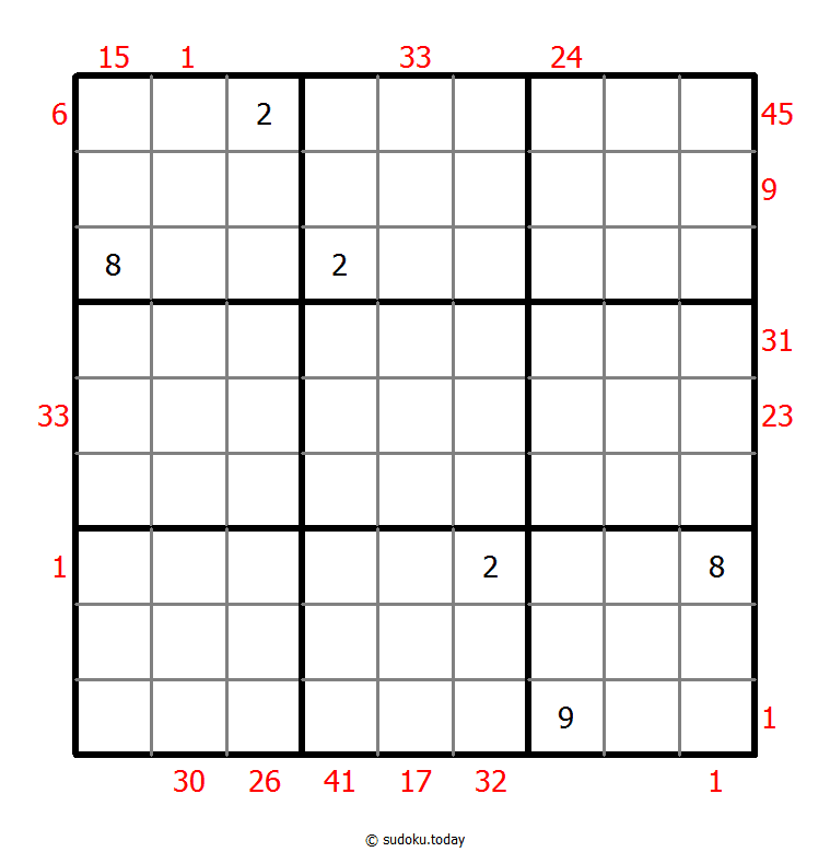 X Sums Sudoku 22-October-2022