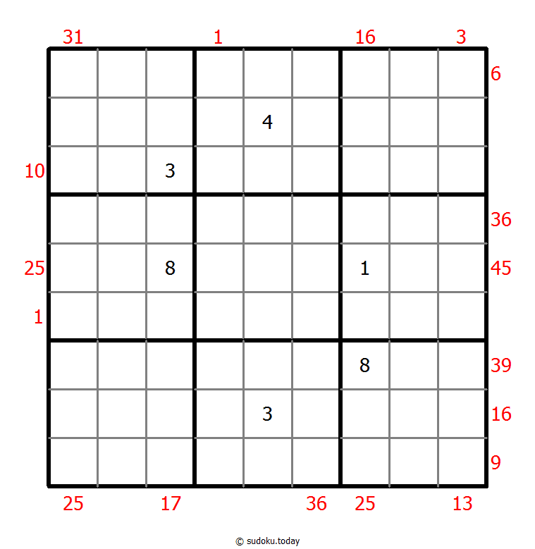 X Sums Sudoku 05 January 2026