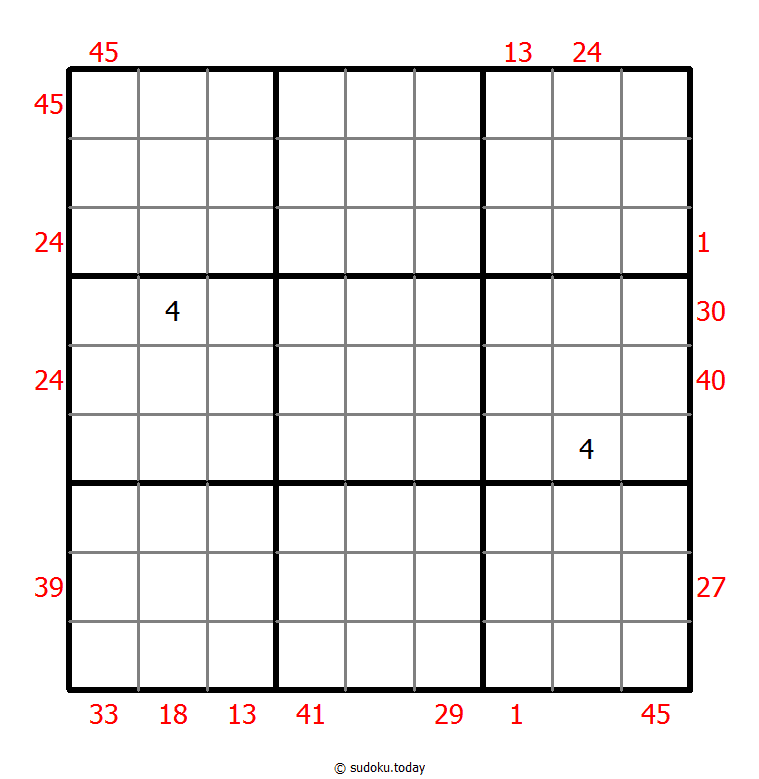 X Sums Sudoku 21-September-2020