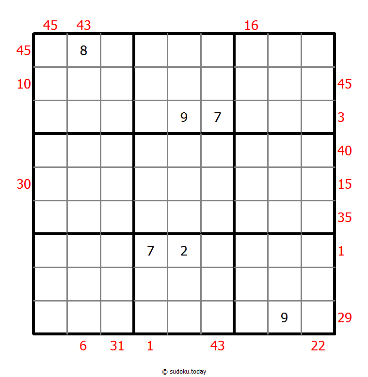 X Sums Sudoku 5-October-2020
