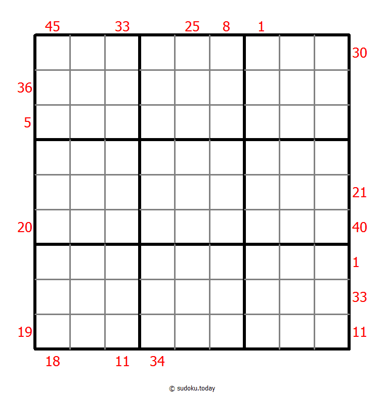 X Sums Sudoku