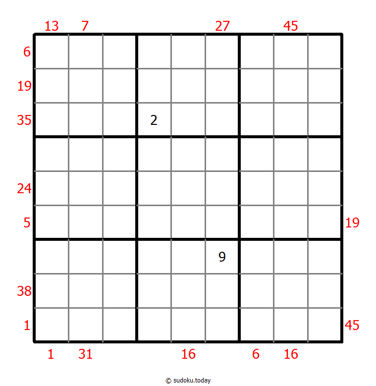 X Sums Sudoku