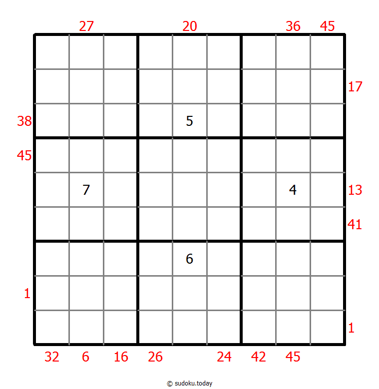 X Sums Sudoku