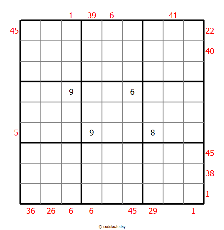 Sudoku Jumlah X Pertama