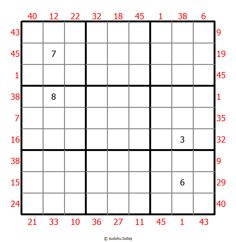 X Sums Sudoku