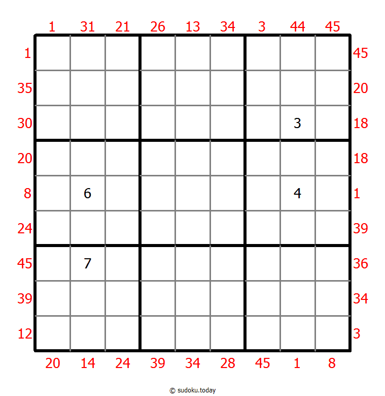 X Sums Sudoku