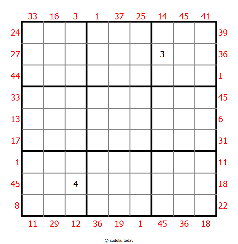 X Sums Sudoku