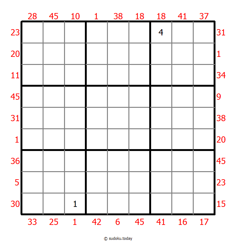 X Sums Sudoku