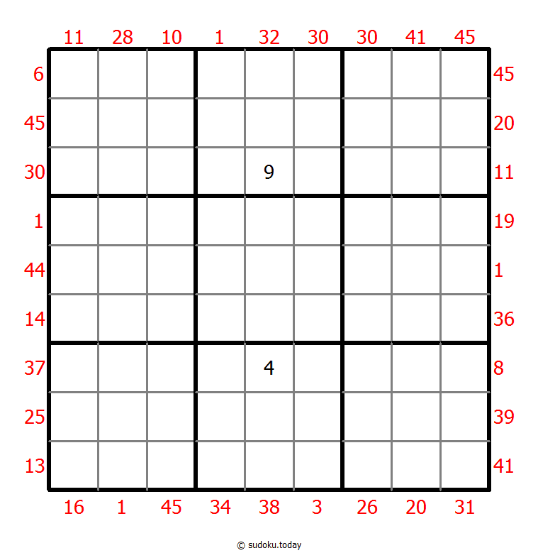 X Sums Sudoku 4-October-2020
