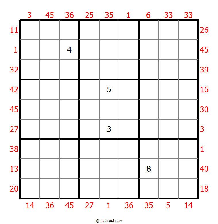 X Sums Sudoku