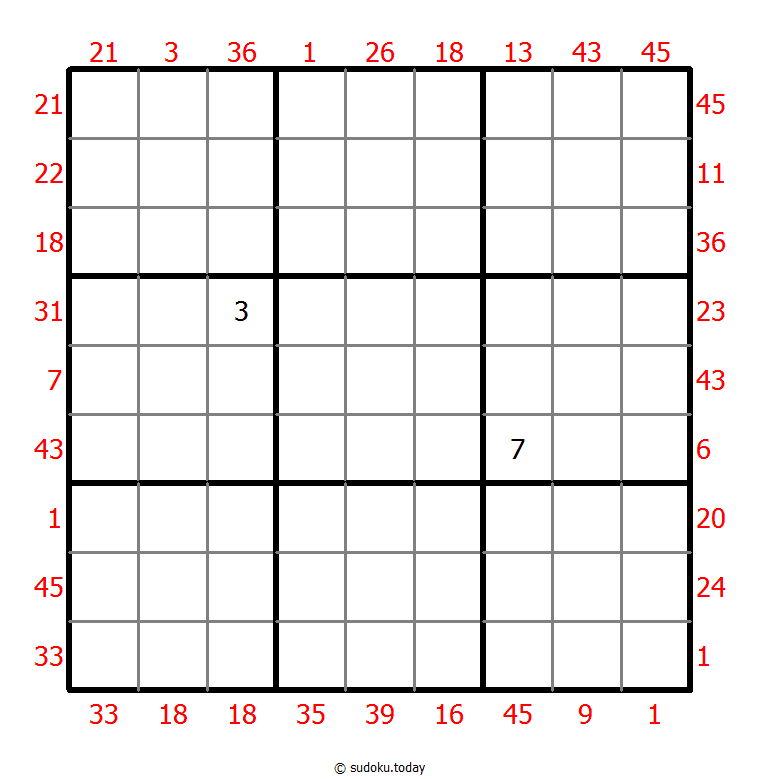 X Sums Sudoku