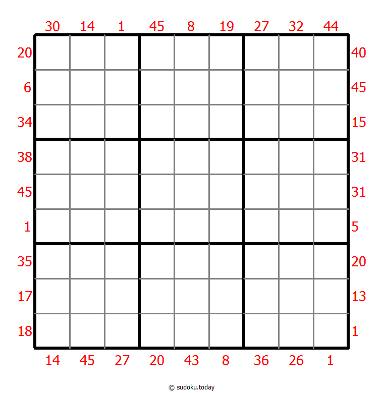 X Sums Sudoku
