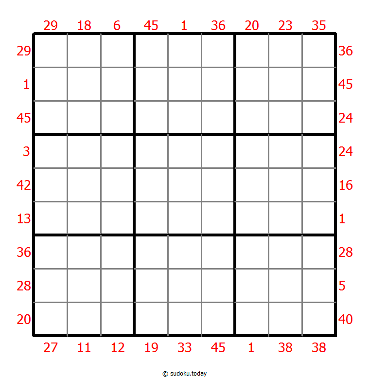X Sums Sudoku
