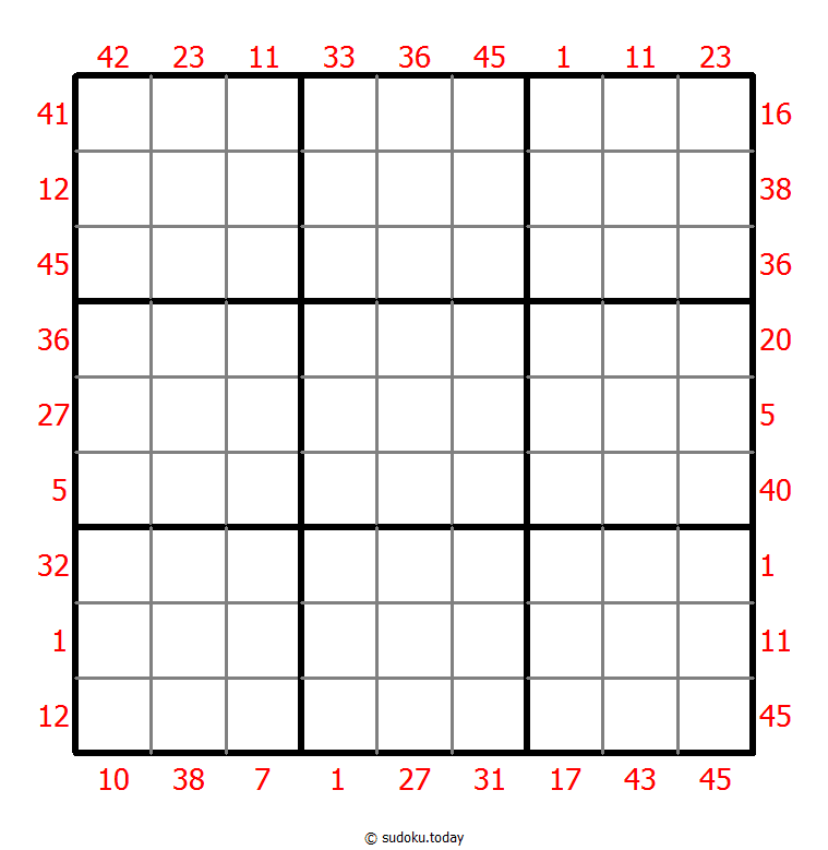 X Sums Sudoku