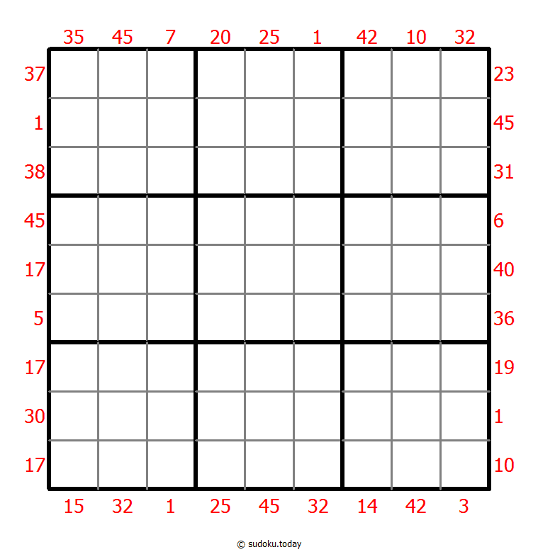Som van de eerste X Cijfers Sudoku