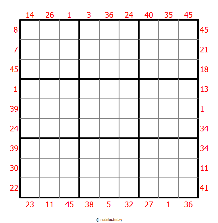 X Sums Sudoku