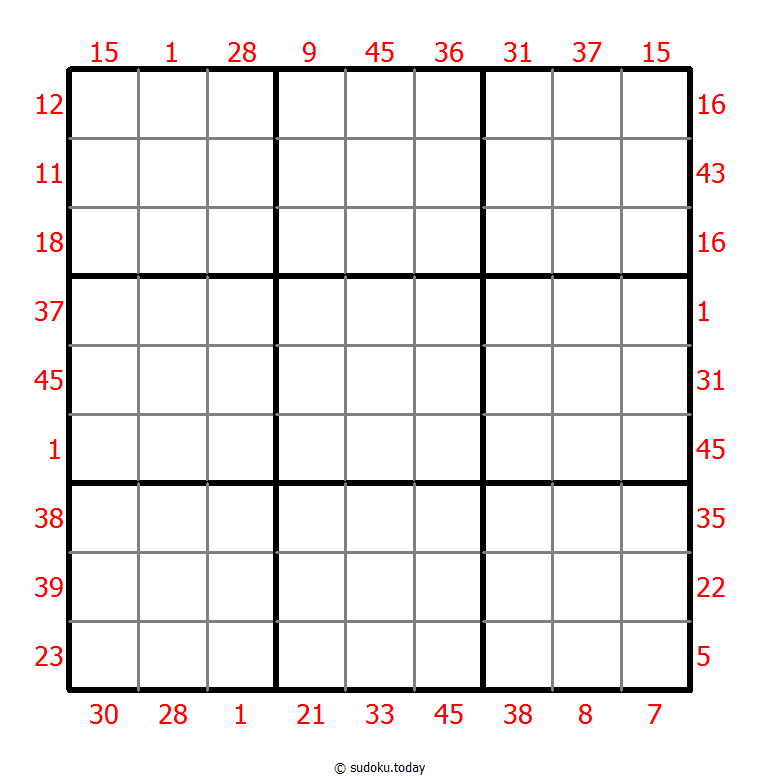X Sums Sudoku 02 diciembre 2025